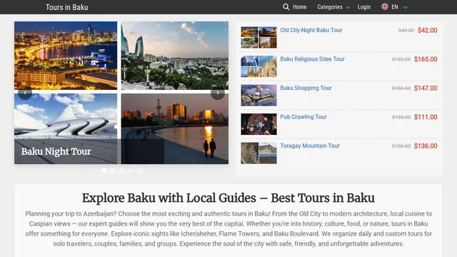 Screenshot of toursinbaku.az on port 443