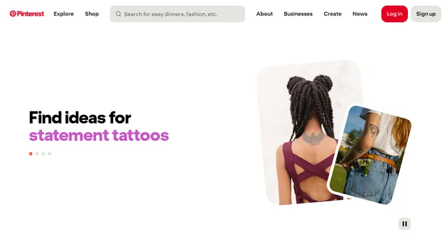 Screenshot of ie.pinterest.com on port 443
