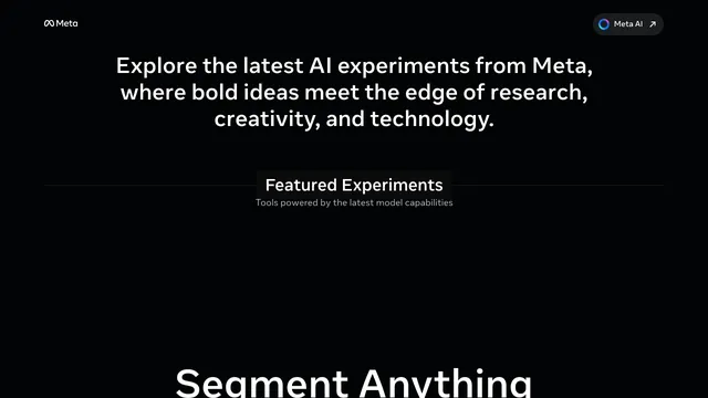 Screenshot of alpha.aidemos.meta.com on port 443