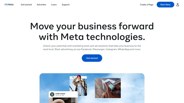 Screenshot of business.meta.com on port 443