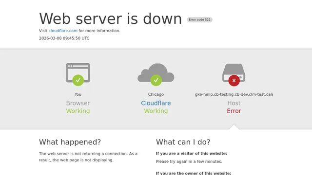 Screenshot of gke-hello.cb-testing.cb-dev.clm-test.calendly.com on port 443