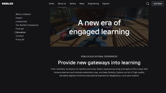 Screenshot of education.roblox.com on port 443