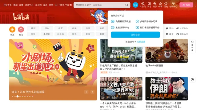 Screenshot of api.bilibili.com on port 443