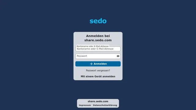 Screenshot of share.sedo.com on port 443