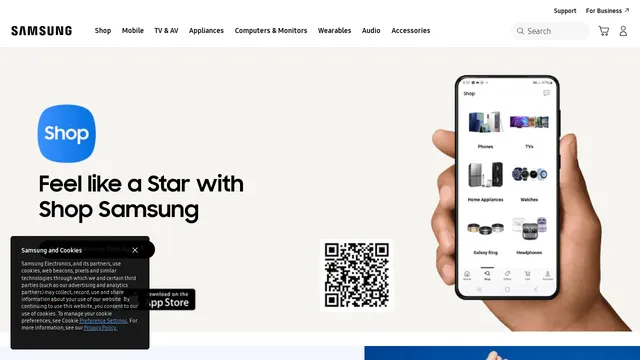 Screenshot of au2-images.shop.samsung.com on port 443