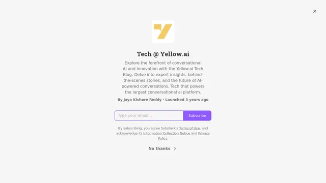 Screenshot of tech.yellow.ai on port 443