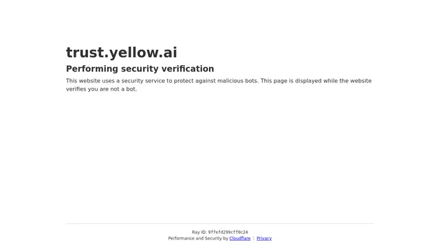 Screenshot of trust.yellow.ai on port 443