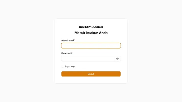 Screenshot of admin.idshopku.com on port 443