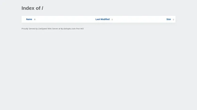 Screenshot of ftp.idshopku.com on port 443