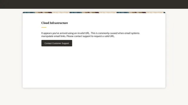 Screenshot of activate-oc27.cloud.oracle.com on port 443