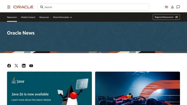 Screenshot of analystconnect.oracle.com on port 443