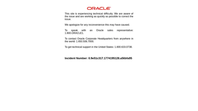 Screenshot of console.em1.cloud.oracle.com on port 443
