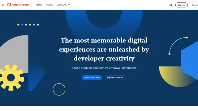 Screenshot of developer.adobe.com on port 443