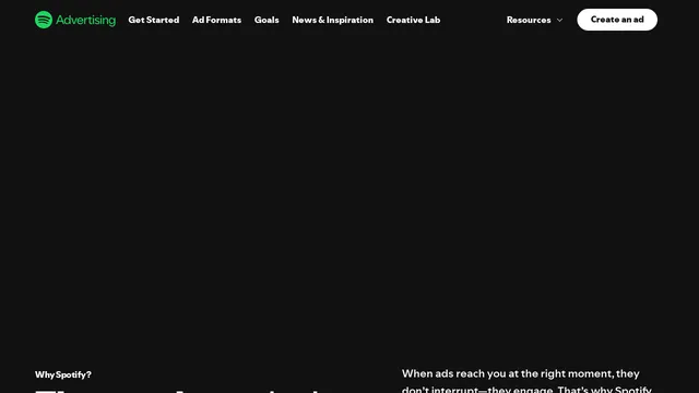 Screenshot of ads.spotify.com on port 443