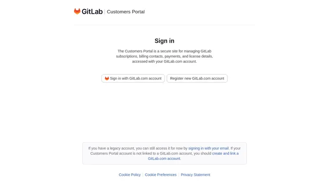 Screenshot of customers.staging.gitlab.com on port 443