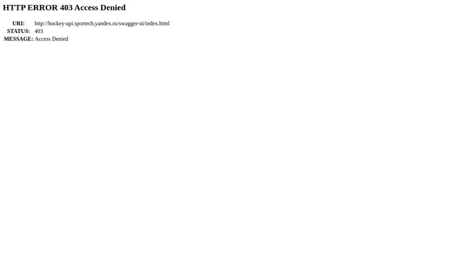 Screenshot of hockey-api.sportech.yandex.ru on port 443