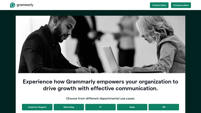 Screenshot of business-tour.grammarly.com on port 443