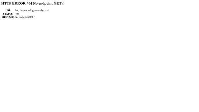 Screenshot of capi-msdk.grammarly.com on port 443