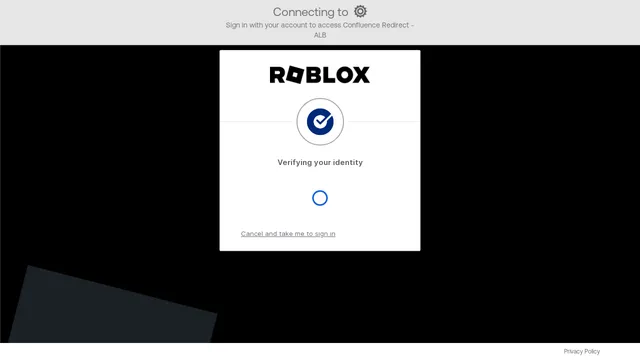 Screenshot of confluence.roblox.com on port 443