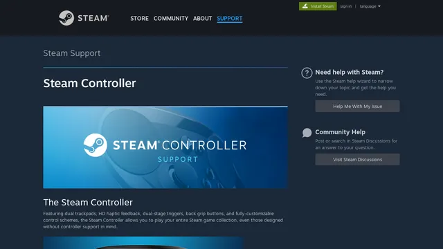 Screenshot of controller.steampowered.com on port 443