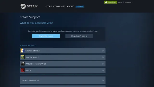 Screenshot of link.steampowered.com on port 443