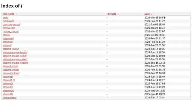 Screenshot of repo.steampowered.com on port 443