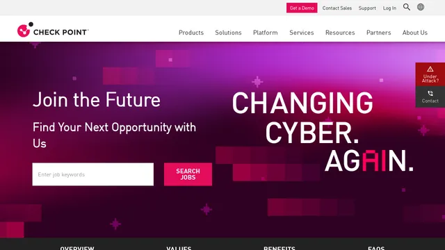 Screenshot of careers.checkpoint.com on port 443