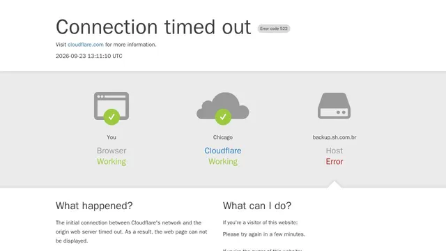 Screenshot of backup.sh.com.br on port 443