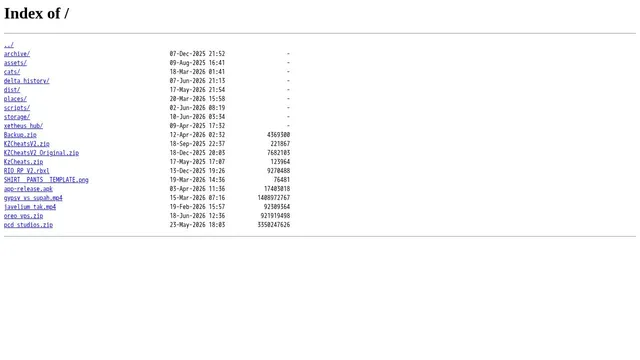 Screenshot of files.zvyz.live on port 443