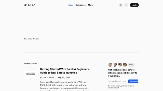 Screenshot of blog.parcl.co on port 443