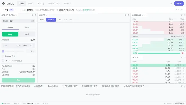 Screenshot of devnet.v4.parcl.co on port 443