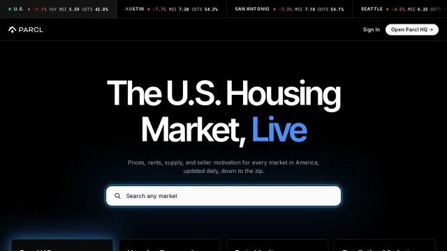 Screenshot of www.parcl.co on port 443