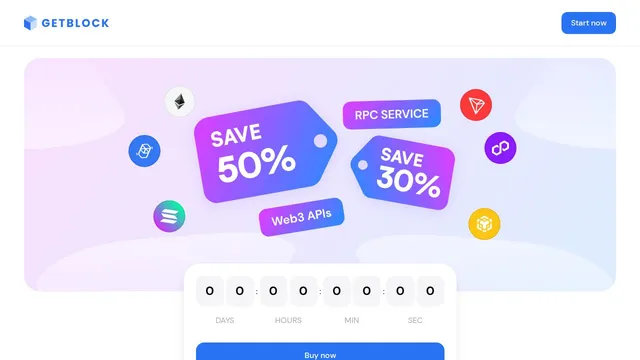 Screenshot of rpcsale.getblock.io on port 443