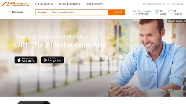 Screenshot of app.alibaba.com on port 443
