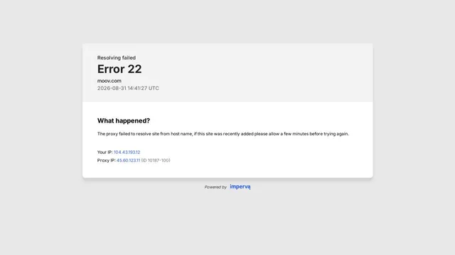 Screenshot of moov.com on port 81
