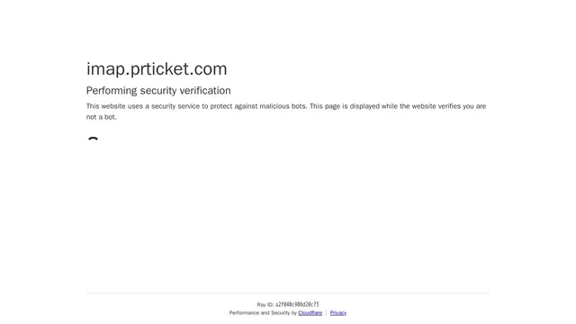 Screenshot of imap.prticket.com on port 443