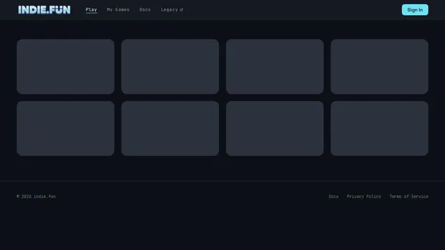 Screenshot of www.indie.fun on port 443
