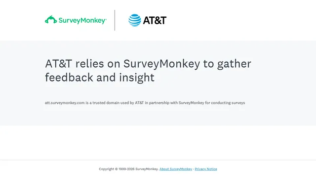 Screenshot of att.surveymonkey.com on port 443