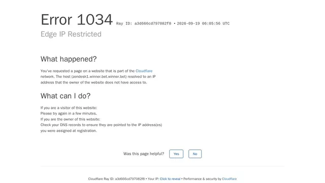 Screenshot of zendesk1.winner.bet.winner.bet on port 443