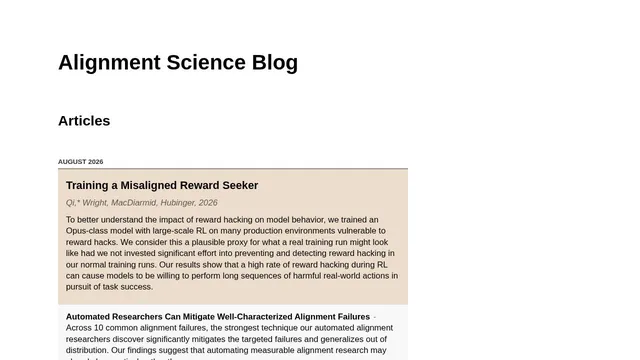 Screenshot of alignment.anthropic.com on port 8443