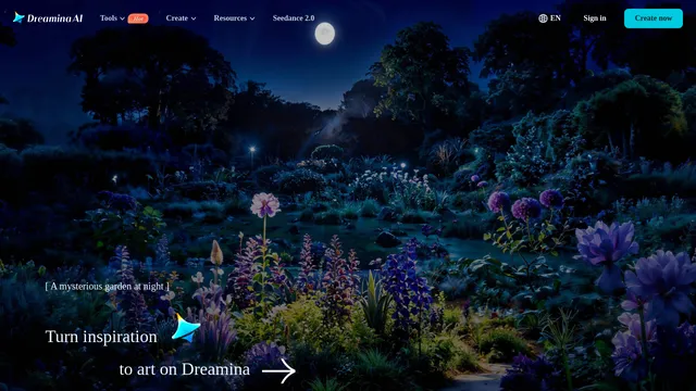 Screenshot of dreamina.capcut.com on port 443
