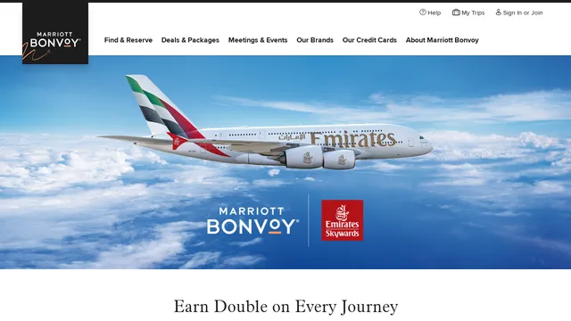 Screenshot of airline-partner.marriott.com on port 443
