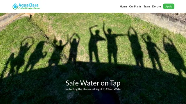 Screenshot of aguaclara.cornell.edu on port 80