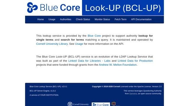 Screenshot of bcl-up.library.cornell.edu on port 443
