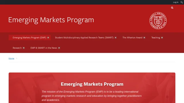 Screenshot of emergingmarkets.dyson.cornell.edu on port 443