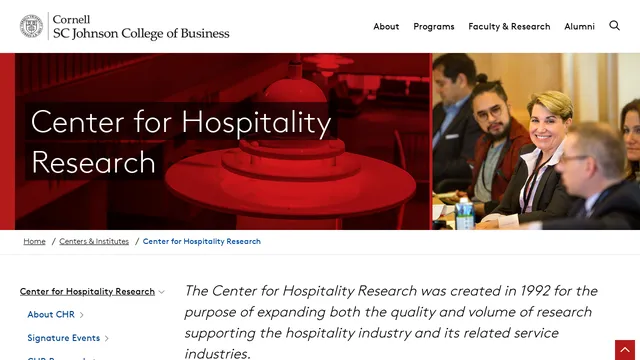 Screenshot of hospitalityinsights.cornell.edu on port 443