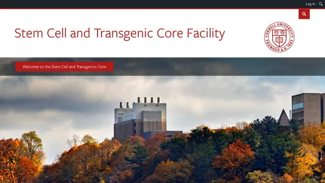 Screenshot of transgenics.vertebrategenomics.cornell.edu on port 443