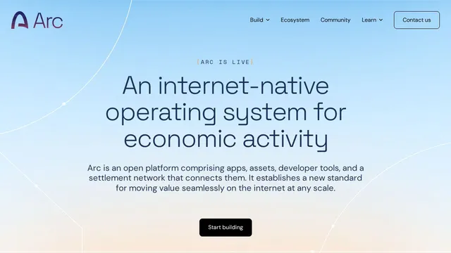 Screenshot of www.arc.io on port 443