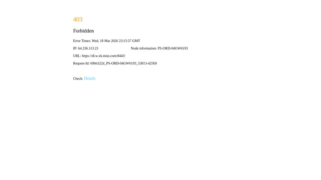 Screenshot of dl.w.xk.miui.com on port 8443