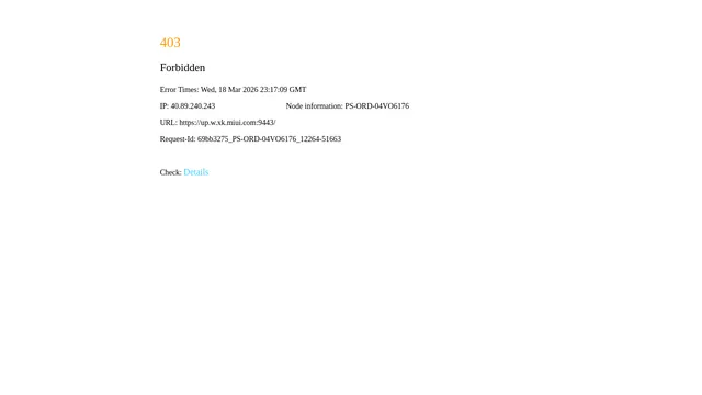 Screenshot of up.w.xk.miui.com on port 9443